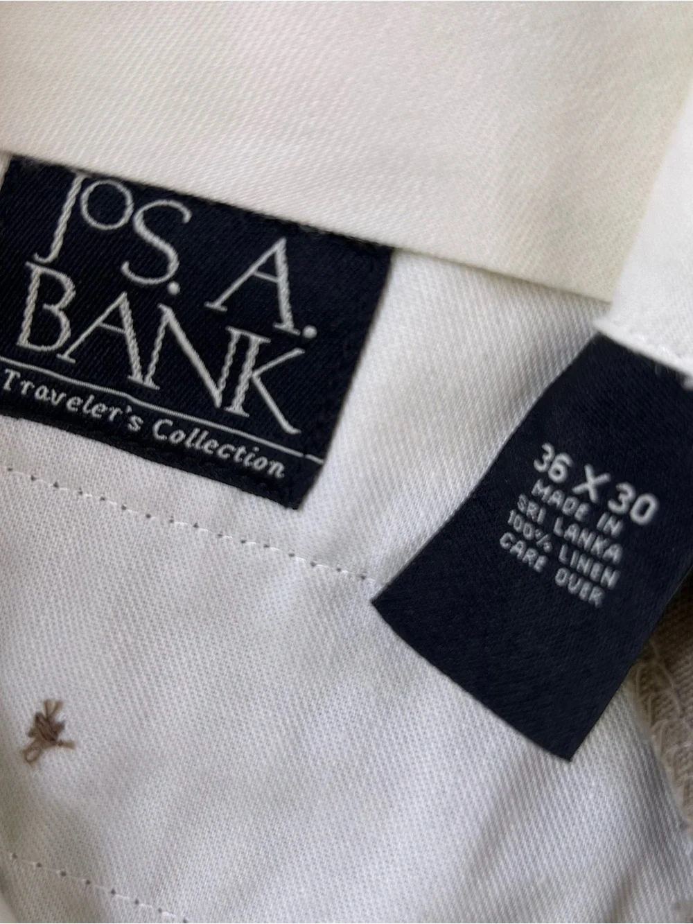 Jos A Bank Linen Khakis Mens 36x30 Pants Preppy VTG Old Money Cuffed Pleated